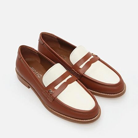 Hakiki Deri Taba Kadın Loafer