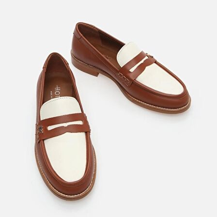Hakiki Deri Taba Kadın Loafer