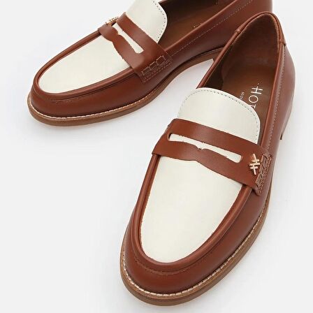 Hakiki Deri Taba Kadın Loafer