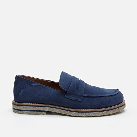 Hakiki Deri Lacivert Erkek Loafer
