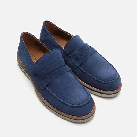 Hakiki Deri Lacivert Erkek Loafer