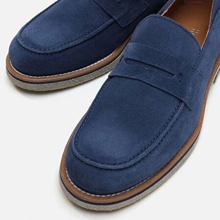 Hakiki Deri Lacivert Erkek Loafer