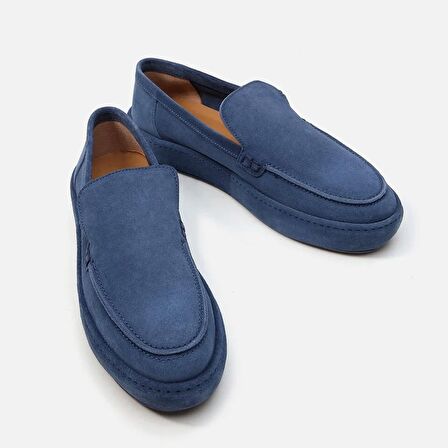 Hakiki Deri Lacivert Erkek Loafer