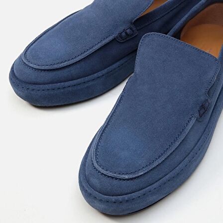 Hakiki Deri Lacivert Erkek Loafer