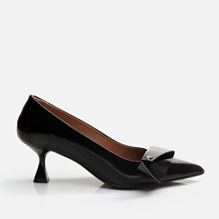 Hakiki Deri Siyah Kadın Stiletto