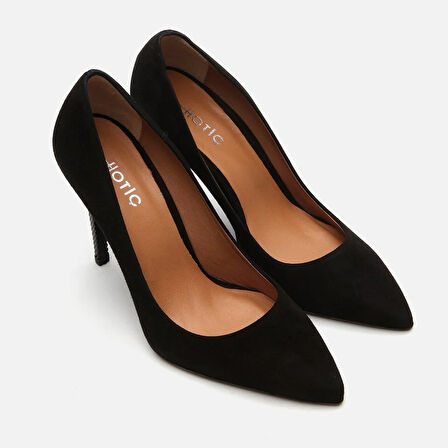 Hakiki Deri Siyah Kadın Stiletto