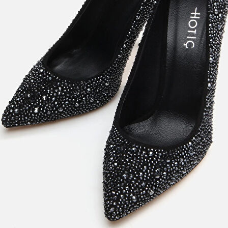Hakiki Deri Siyah Kadın Stiletto