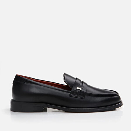 Hakiki Deri Siyah Kadın Loafer