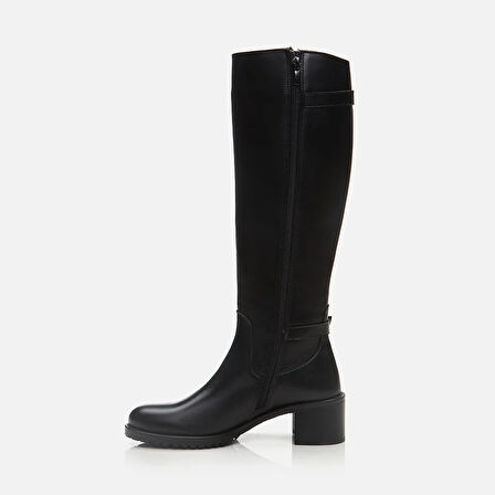Hakiki Deri Siyah Kadın Çizme