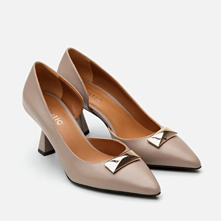 Hakiki Deri Vizon Kadın Stiletto