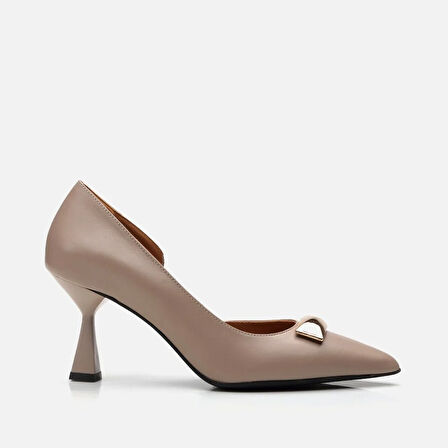 Hakiki Deri Vizon Kadın Stiletto