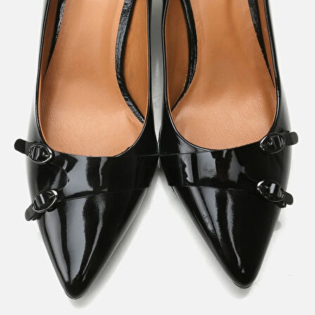 Hakiki Deri Siyah Kadın Stiletto
