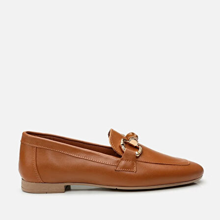 Hakiki Deri Taba Kadın Loafer