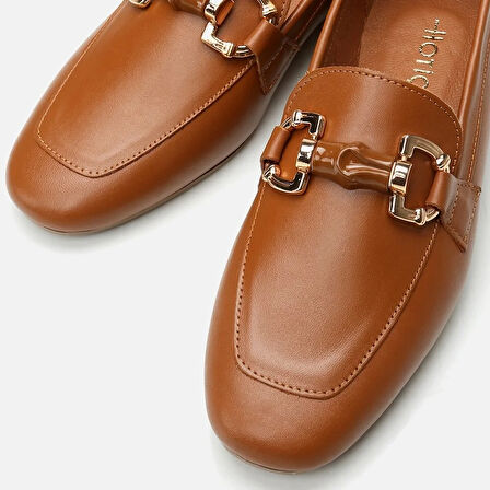 Hakiki Deri Taba Kadın Loafer