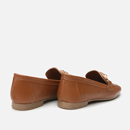 Hakiki Deri Taba Kadın Loafer