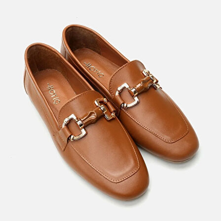 Hakiki Deri Taba Kadın Loafer