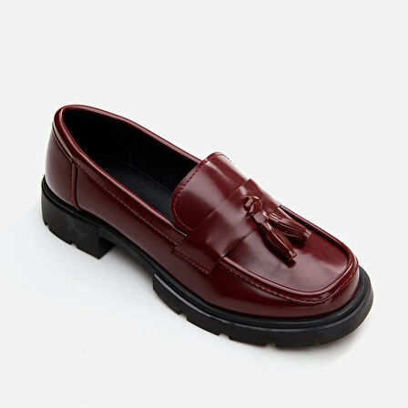 Bordo Kadın Loafer