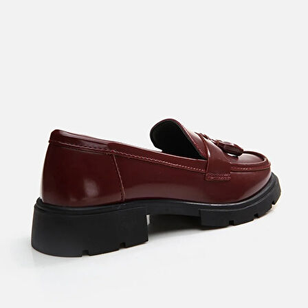 Bordo Kadın Loafer