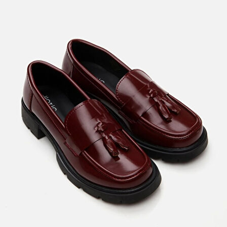 Bordo Kadın Loafer