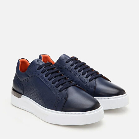 Hakiki Deri Lacivert Erkek Günlük Ayakkabı