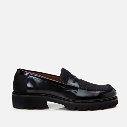 Hakiki Deri Siyah Erkek Loafer