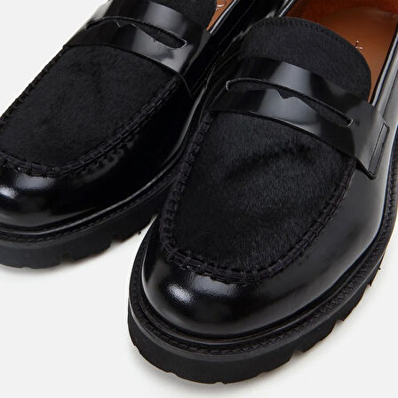 Hakiki Deri Siyah Erkek Loafer