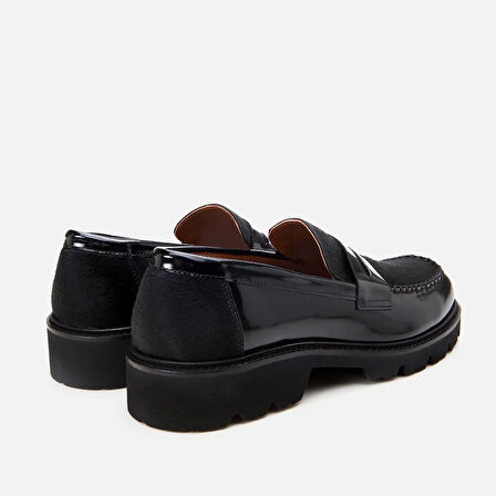 Hakiki Deri Siyah Erkek Loafer
