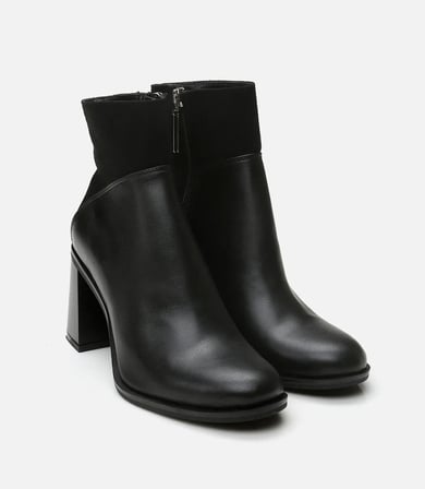 Kadın Süet Siyah Topuklu Bot