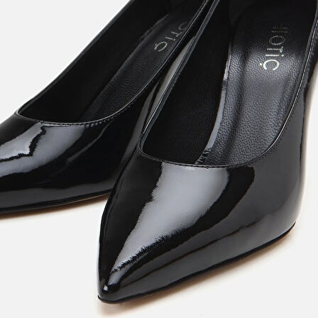 Hakiki Deri Siyah Kadın Stiletto