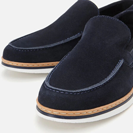 Hakiki Deri Lacivert Erkek Loafer