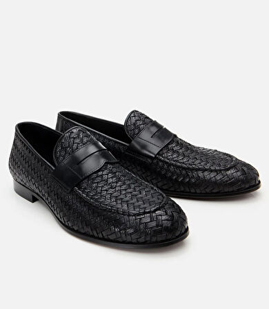 Erkek Deri Siyah Yumuşak Dokulu Klasik Loafer