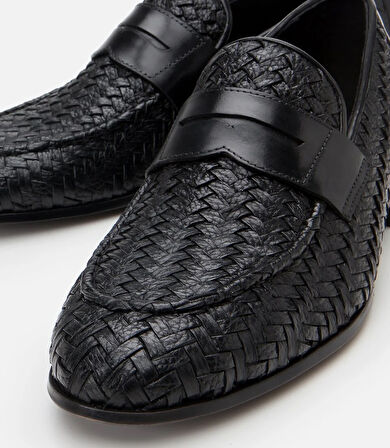 Erkek Deri Siyah Yumuşak Dokulu Klasik Loafer