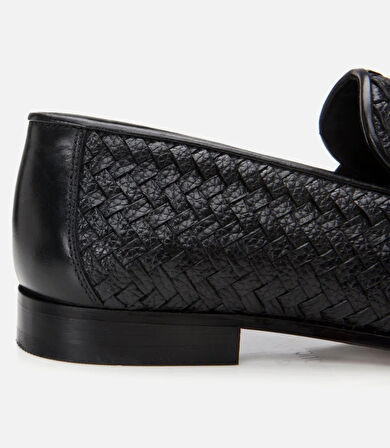 Erkek Deri Siyah Yumuşak Dokulu Klasik Loafer