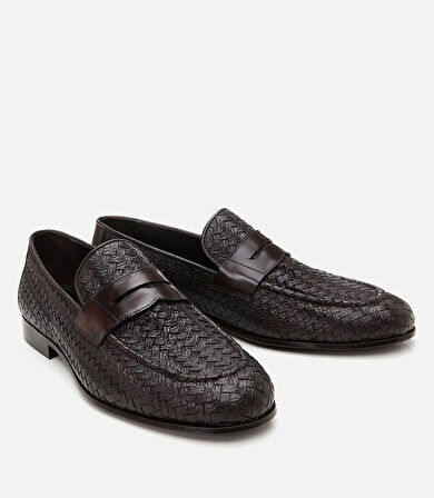 Erkek Deri Kahverengi Yumuşak Dokulu Klasik Loafer