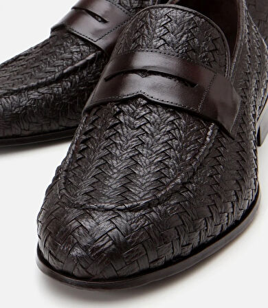 Erkek Deri Kahverengi Yumuşak Dokulu Klasik Loafer