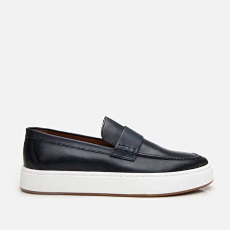 Hakiki Deri Lacivert Erkek Loafer