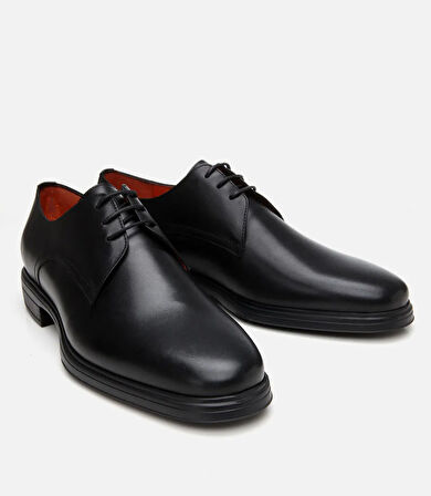 Erkek Deri Siyah Ultra Hafif Tabanlı Klasik Ayakkabı