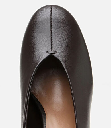 Kadın Deri Kahverengi İnce Topuklu Ayakkabı