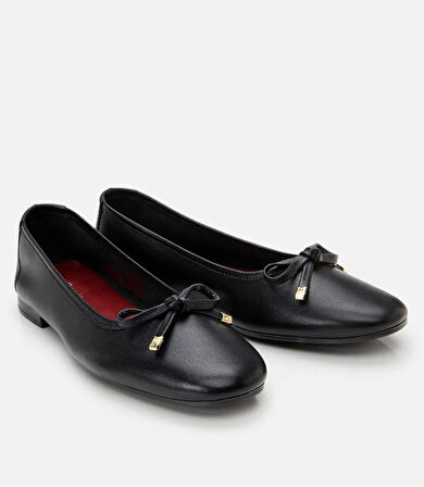 Kadın Deri Siyah Babet