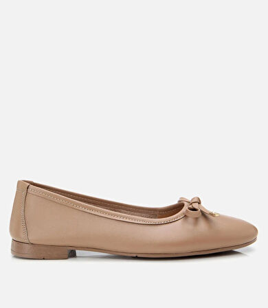 Kadın Deri Bej Babet