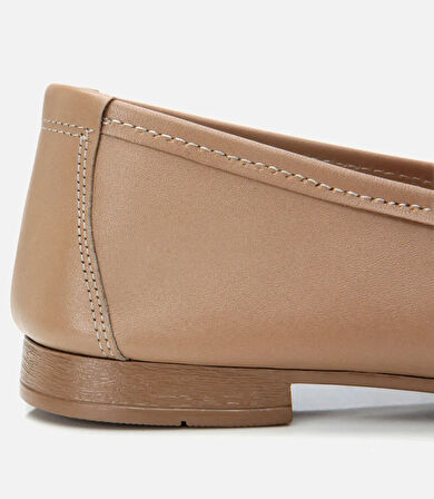 Kadın Deri Bej Babet