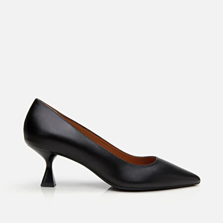 Hakiki Deri Siyah Kadın Stiletto