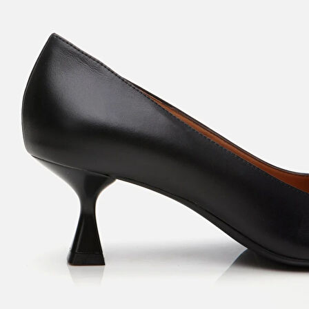 Hakiki Deri Siyah Kadın Stiletto