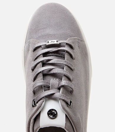 Erkek Süet Deri Gri Ultra Hafif Tabanlı Spor Ayakkabı