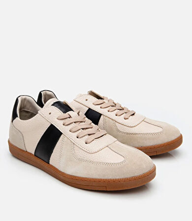 Erkek Süet Deri Bej Spor Ayakkabı