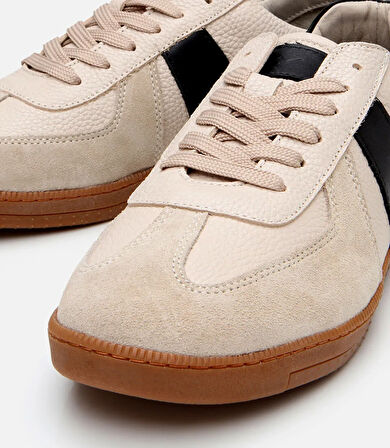 Erkek Süet Deri Bej Spor Ayakkabı