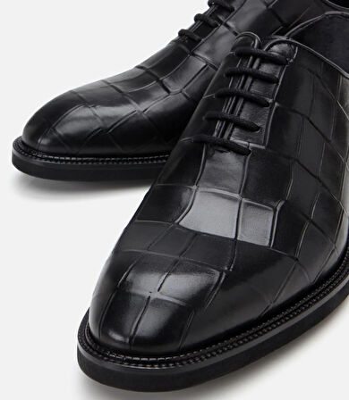 Erkek Deri Siyah Hafif Tabanlı Klasik Ayakkabı