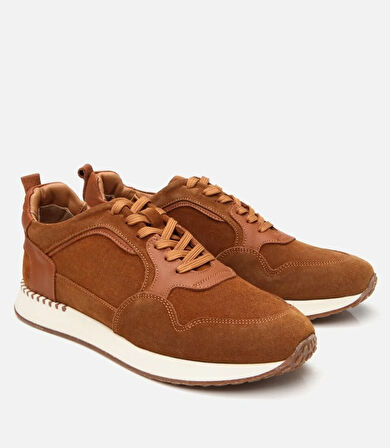 Erkek Süet Deri Taba Spor Ayakkabı