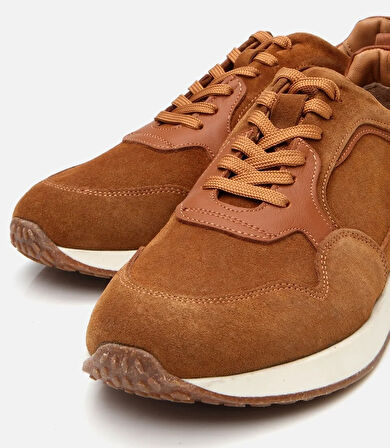 Erkek Süet Deri Taba Spor Ayakkabı