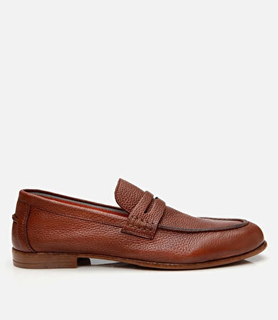 Erkek Deri Taba Ultra Hafif Tabanlı Klasik Loafer